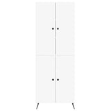Cabinet Set 2 pcs White Engineered Wood - Top-Down View