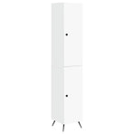 Cabinet Set 2 pcs White Engineered Wood