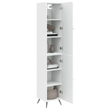 Cabinet Set 2 pcs White Engineered Wood