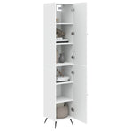 Cabinet Set 2 pcs White Engineered Wood