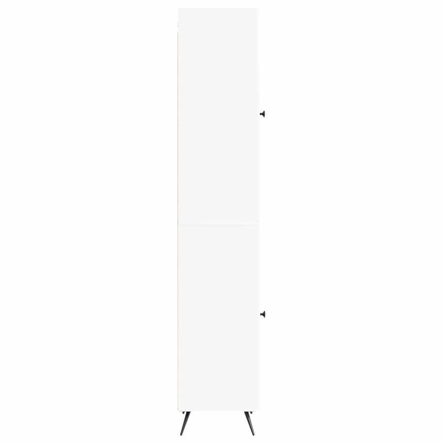 Cabinet Set 2 pcs White Engineered Wood