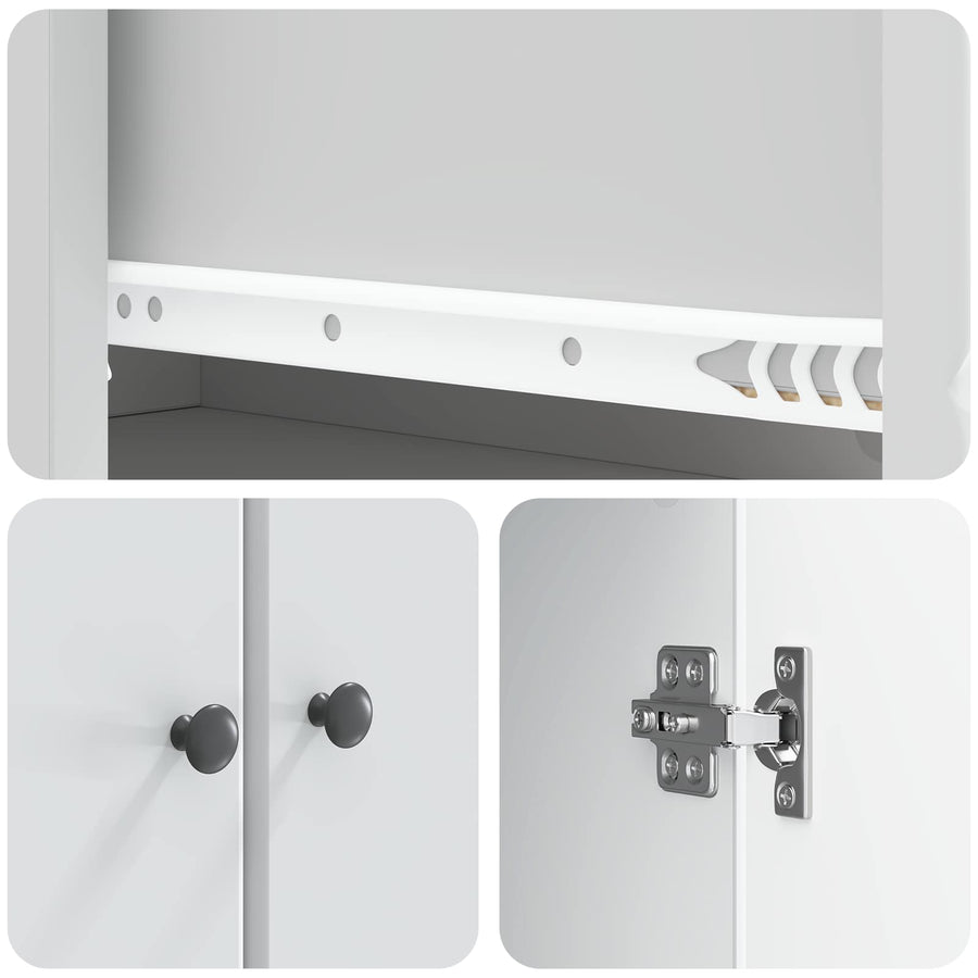 Cabinet Set 2 pcs 66 x 34.5 x 90 cm Engineered Wood White
