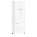 Cabinet Set 2 pcs White 66 x 34.5 x 90 cm Engineered Wood - Front View