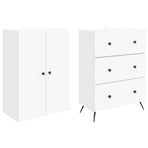 Cabinet Set 2 pcs 66 x 34.5 x 90 cm Engineered Wood White