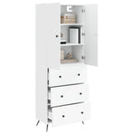 Cabinet Set 2 pcs 66 x 34.5 x 90 cm Engineered Wood White