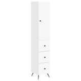 Cabinet Set 2 pcs White 34.5 x 34.5 x 90 cm Engineered Wood