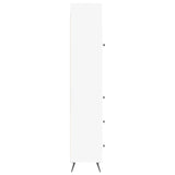 Cabinet Set 2 pcs White 34.5 x 34.5 x 90 cm Engineered Wood - Rear View