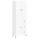 Cabinet Set 2 pcs White Engineered Wood