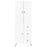 Cabinet Set 2 pcs White Engineered Wood - Top-Down View