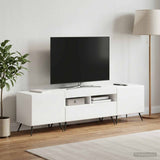LED TV Cabinet BREDA 3 pcs White Engineered Wood