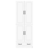 Cabinet Set 2 pcs White Engineered Wood - Top-Down View