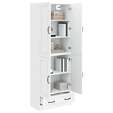 Cabinet Set 2 pcs White Engineered Wood