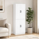Cabinet Set 2 pcs White Engineered Wood