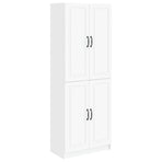 Cabinet Set 2 pcs White Engineered Wood