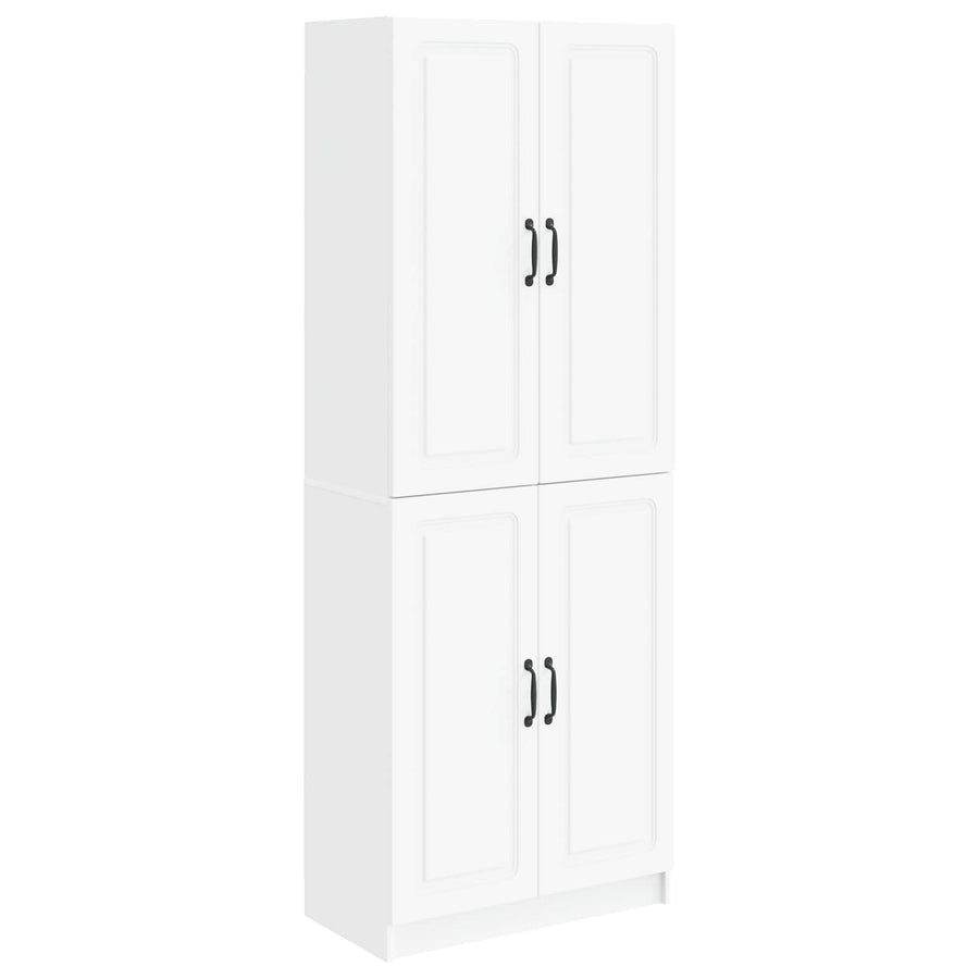 Cabinet Set 2 pcs White Engineered Wood