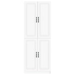 Cabinet Set 2 pcs White Engineered Wood