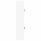 Cabinet Set 2 pcs White Engineered Wood - Rear View
