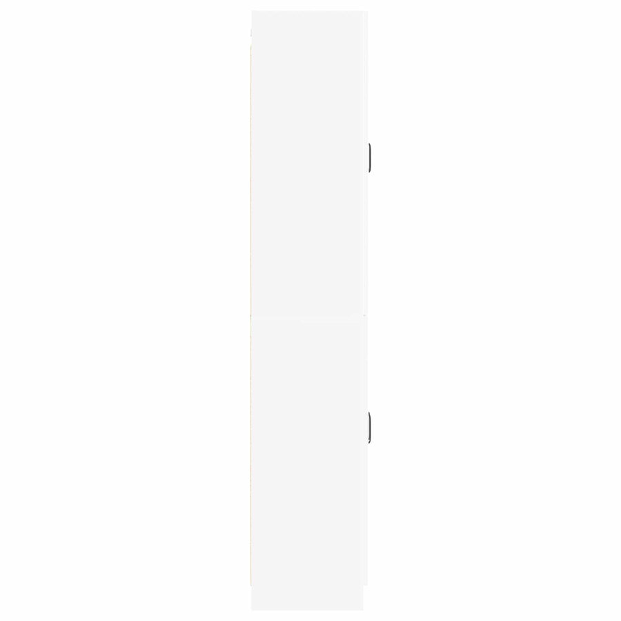 Cabinet Set 2 pcs White Engineered Wood