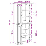 Cabinet Set 2 pcs White Engineered Wood