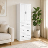 Cabinet Set 2 pcs White 66 x 34.5 x 87 cm Engineered Wood