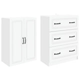 Cabinet Set 2 pcs White 66 x 34.5 x 87 cm Engineered Wood
