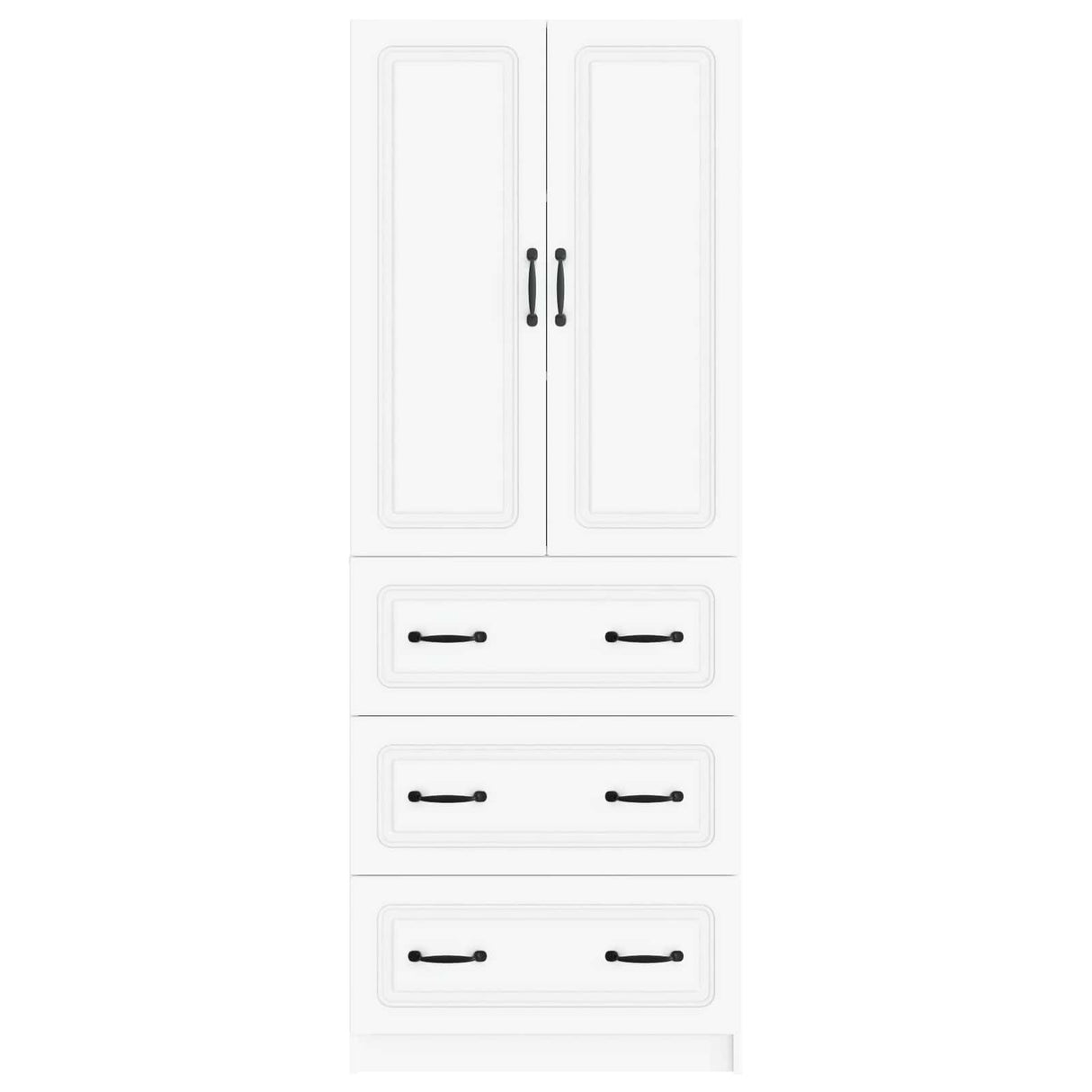 Cabinet Set 2 pcs White 66 x 34.5 x 87 cm Engineered Wood