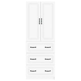 Cabinet Set 2 pcs White 66 x 34.5 x 87 cm Engineered Wood