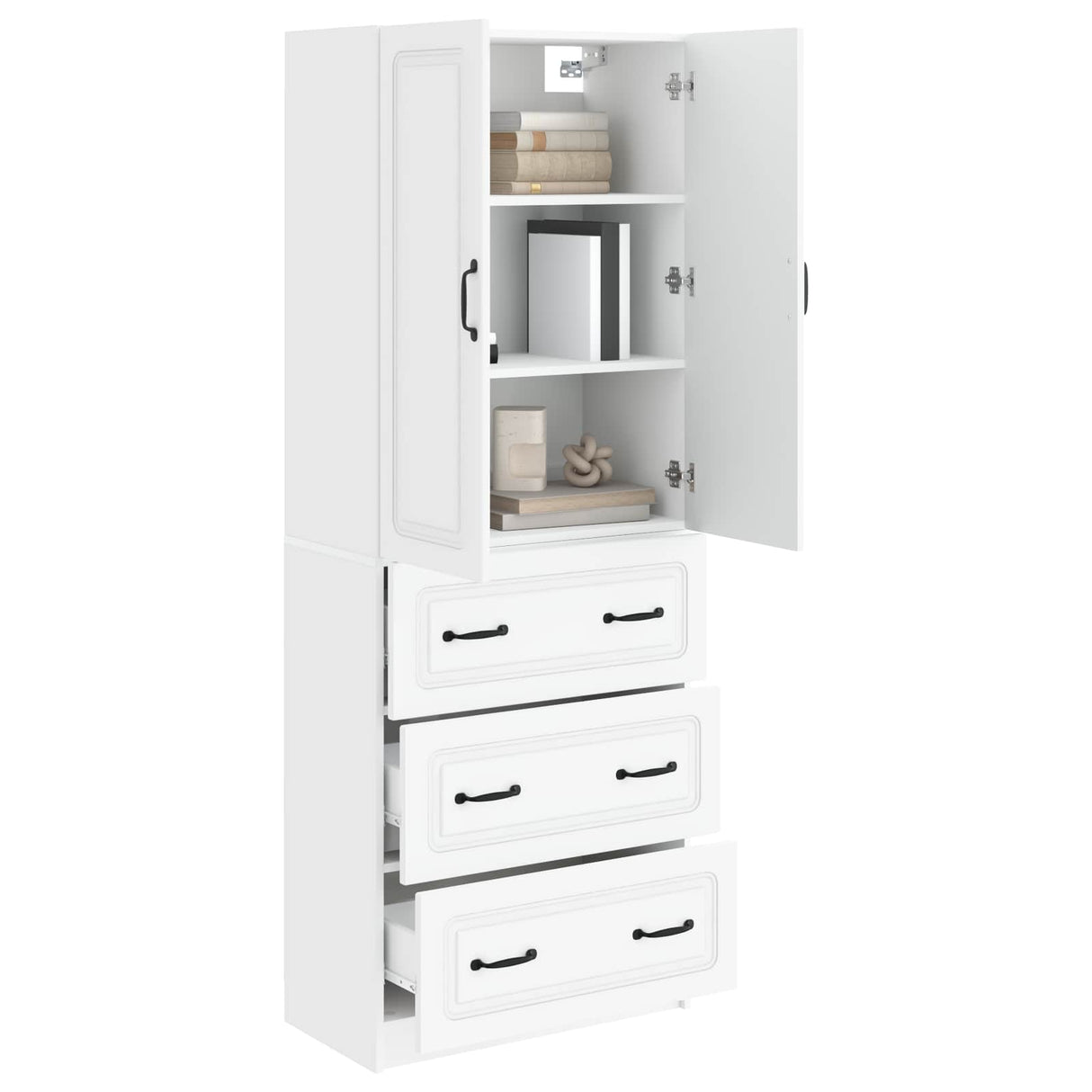 Cabinet Set 2 pcs White 66 x 34.5 x 87 cm Engineered Wood