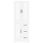 Cabinet Set 2 pcs White Engineered Wood