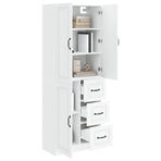 Cabinet Set 2 pcs White Engineered Wood