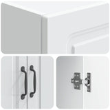 Cabinet Set 2 pcs White Engineered Wood