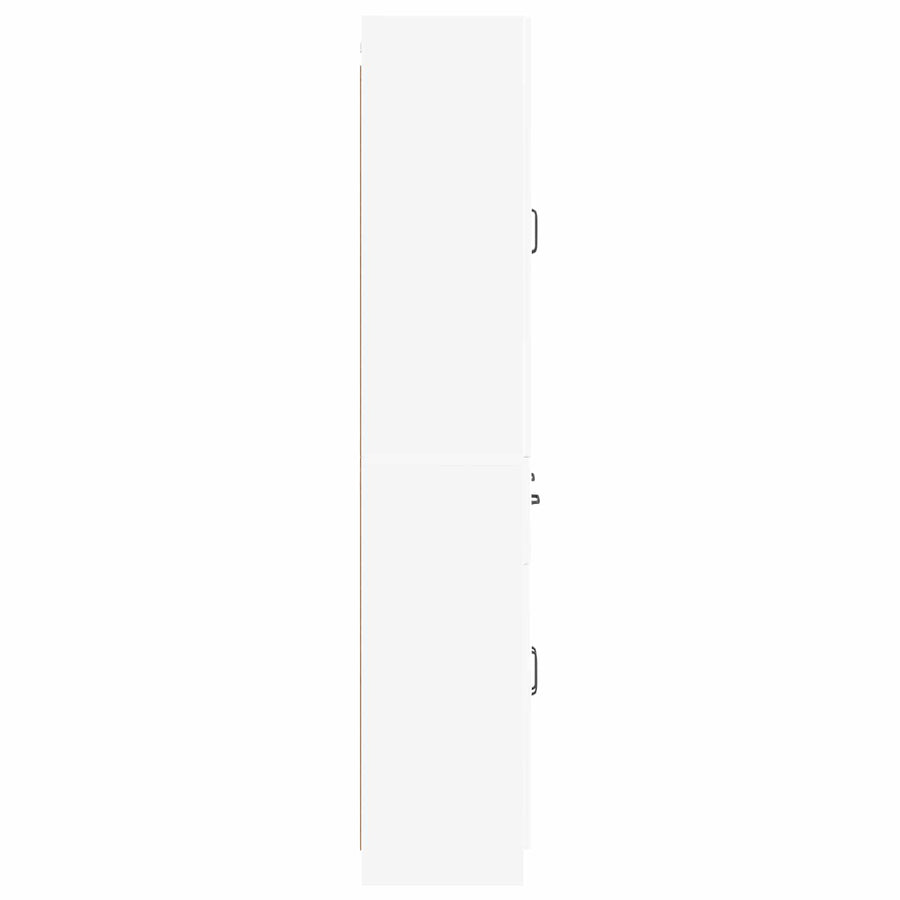 Cabinet Set 2 pcs White Engineered Wood