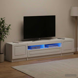 LED TV Cabinet UTRECHT 3 pcs White Engineered Wood