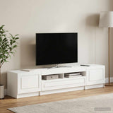LED TV Cabinet UTRECHT 3 pcs White Engineered Wood - Side View