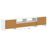 LED TV Cabinet UTRECHT 3 pcs White Engineered Wood - Rear View