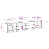 LED TV Cabinet UTRECHT 3 pcs White Engineered Wood