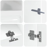 LED TV Cabinet UTRECHT 3 pcs White Engineered Wood - Close-Up Angle
