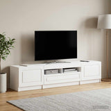 LED TV Cabinet UTRECHT 3 pcs White Engineered Wood