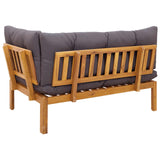 Corner Sofa Unit Natural and Dark Grey 132 x 92 x 82 cm