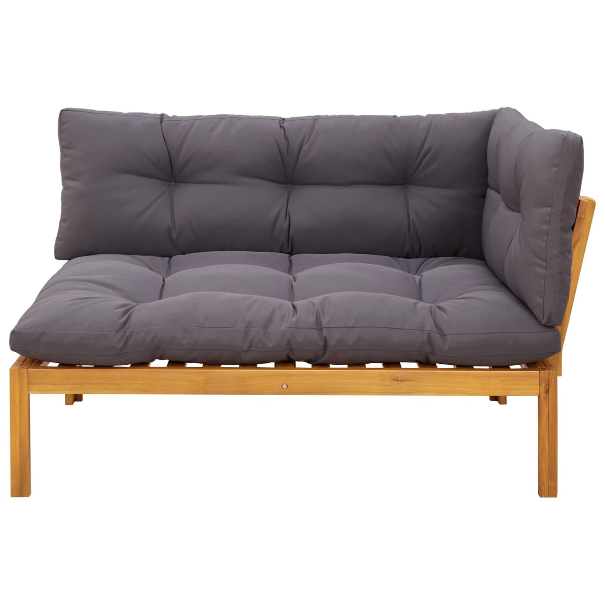 Corner Sofa Unit Natural and Dark Grey 132 x 92 x 82 cm