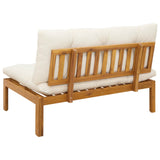 Middle Sofa Unit Natural and Cream White 120 x 80 x 82 cm