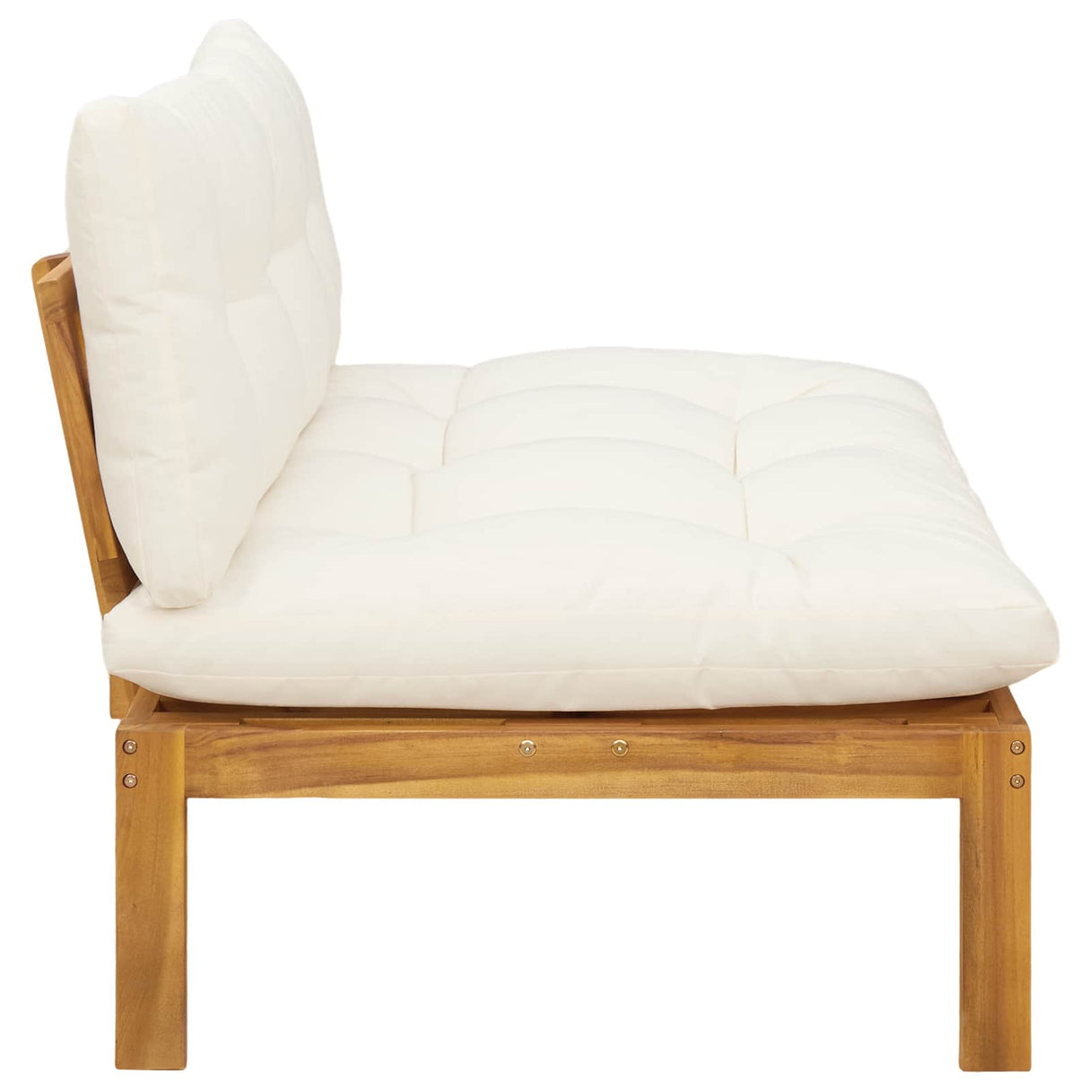Middle Sofa Unit Natural and Cream White 120 x 80 x 82 cm