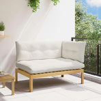 Corner Sofa Unit 2-Seater Acacia Wood