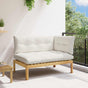 Corner Sofa Unit 2-Seater Acacia Wood