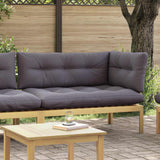 Corner Sofa Unit Light Acacia and Dark Grey 132 x 92 x 82 cm - Side View