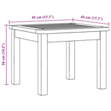 Coffee Table Light acacia 45 x 45 x 36 cm Solid Acacia Wood - Close-Up Angle