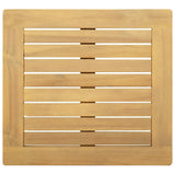 Coffee Table Light acacia 45 x 45 x 36 cm Solid Acacia Wood - Top-Down View
