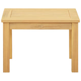 Coffee Table Light acacia 50 x 35 x 36 cm Solid Acacia Wood - Front View