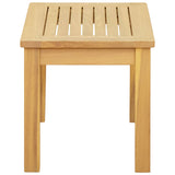 Coffee Table Light acacia 50 x 35 x 36 cm Solid Acacia Wood - Side View
