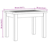 Coffee Table Light acacia 50 x 35 x 36 cm Solid Acacia Wood - Close-Up Angle